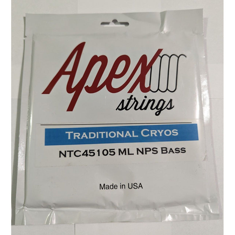 Cuerdas Apex Para Bajo Traditional Cryos 4 Set Níquel 45-105