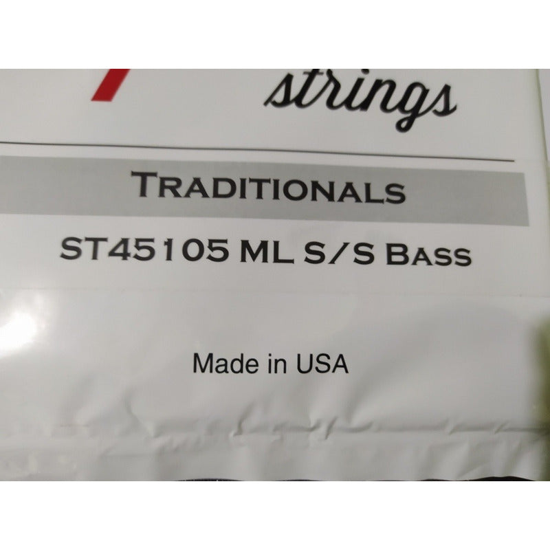 Set 4 Cuerdas Apex Para Bajo Material Acero Inoxidable Usa