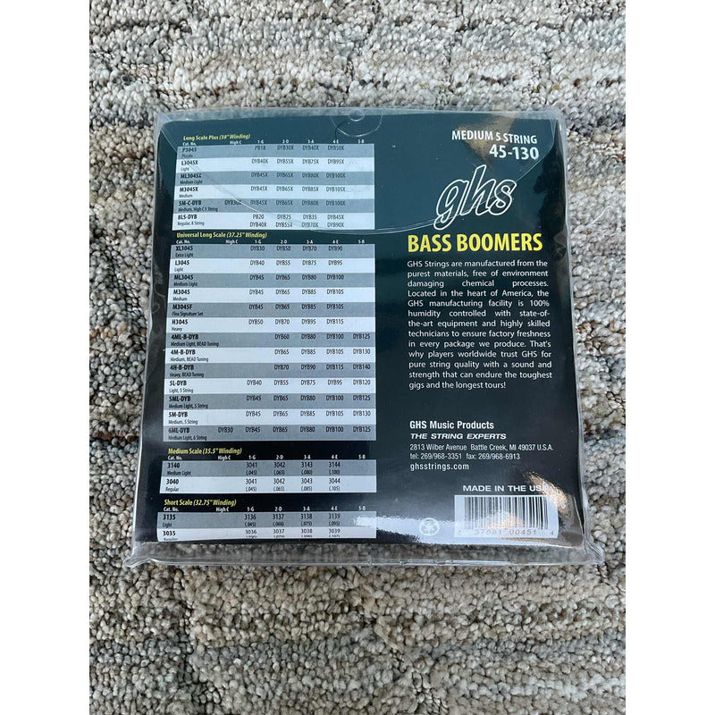 Cuerdas Para Bajo Eléctrico Ghs Bass Boomers 45-130