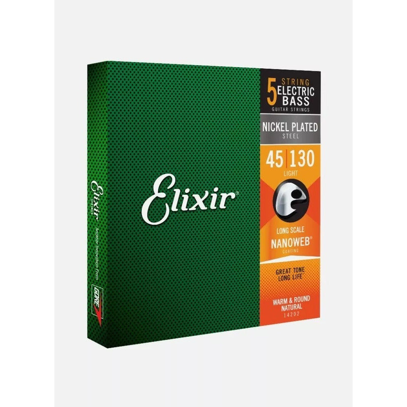 Set De 5 Cuerdas Elixir Bajo Eléctrico Nickel 45/130 Msi