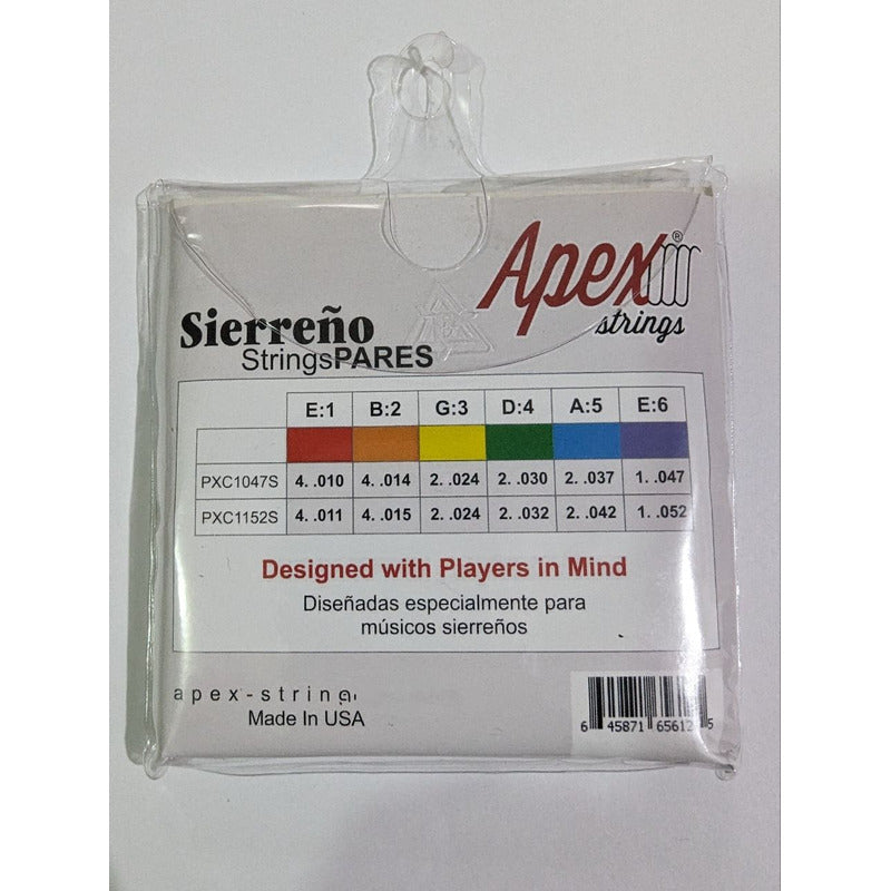 Set De Cuerdas P Guitarra Docerola 1152 S Pares Bronce Apex