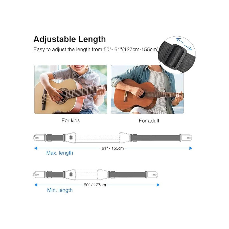 Lekato Correa Para Bajo O Guitarra Profecional Negro Liso