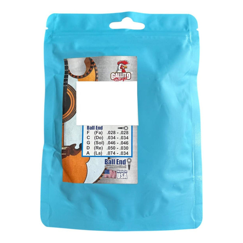 Cuerdas Para Bajo Quinto Gallito Strings Acero Ball End Usa