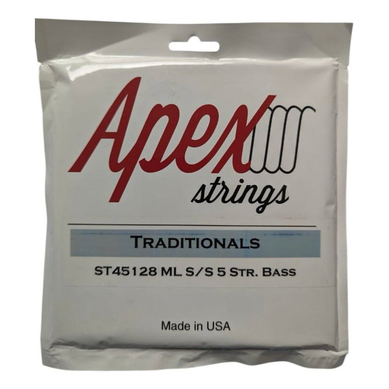 Cuerdas Apex Para Bajo Traditional Set 5 40-125 Acero Msi