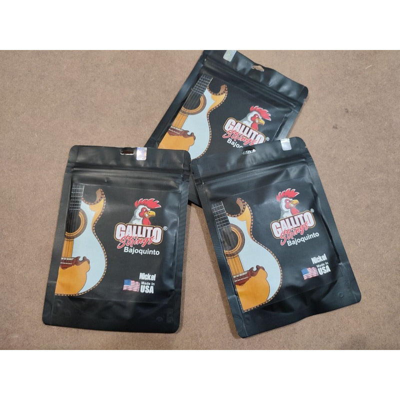 Cuerdas Gallito Bajo Quinto Nickel Hechas En Usa, Loop End