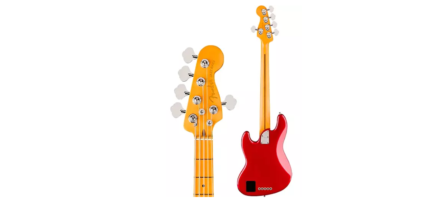 Fender American Ultra II Jazz Bass V Maple Fingerboard Sinister Red