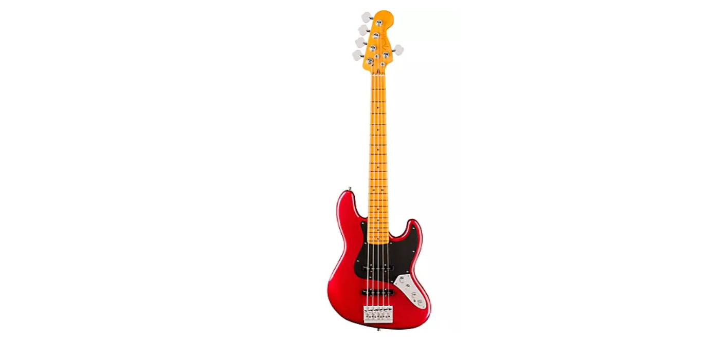 Fender American Ultra II Jazz Bass V Maple Fingerboard Sinister Red