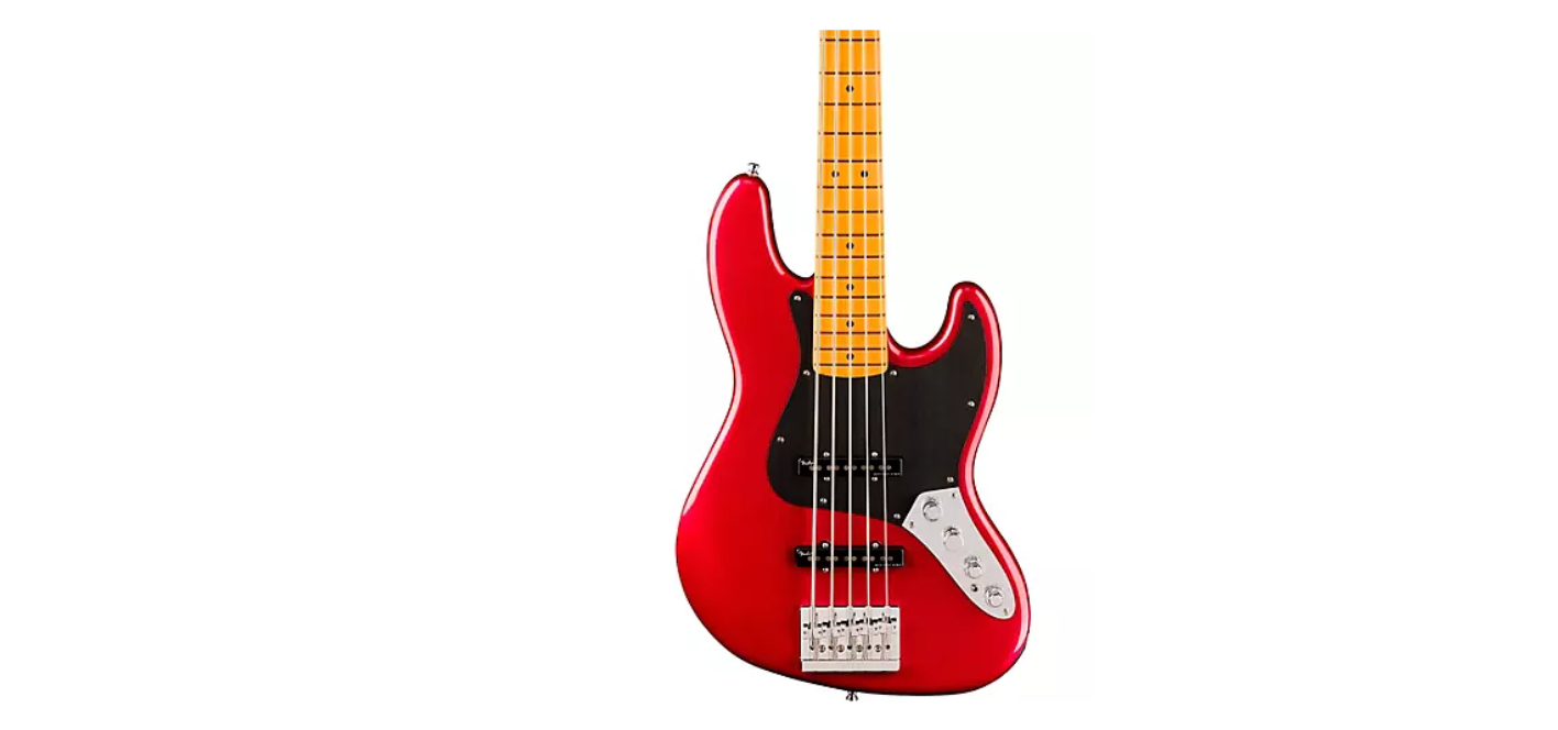 Fender American Ultra II Jazz Bass V Maple Fingerboard Sinister Red