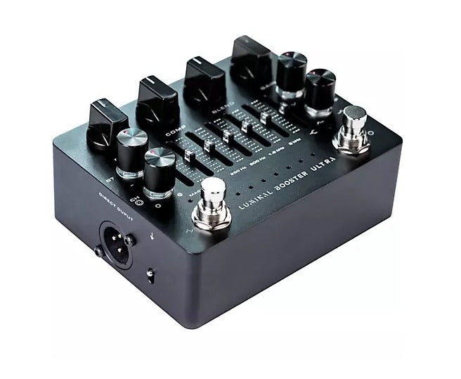 Pedal de efectos combinado Darkglass Luminal Booster Ultra Compression y Harmonic Boost, color negro