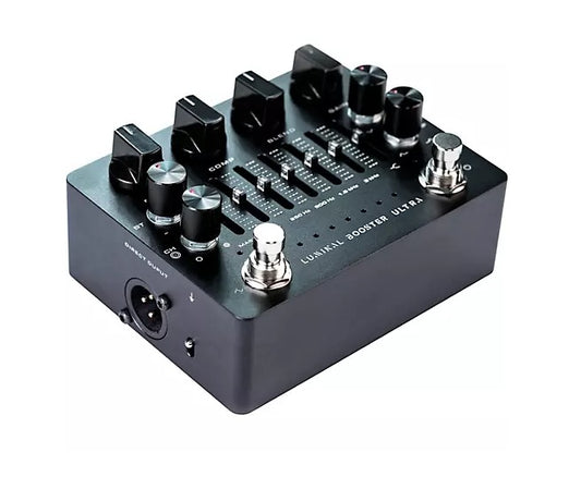 Pedal de efectos combinado Darkglass Luminal Booster Ultra Compression y Harmonic Boost, color negro