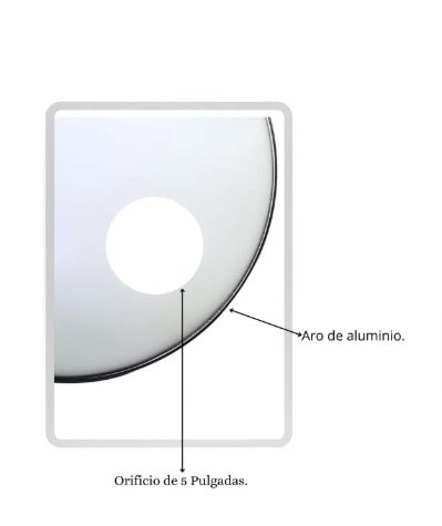 Parche Frontal de Bombo Evolution 22" Perforado Blanco