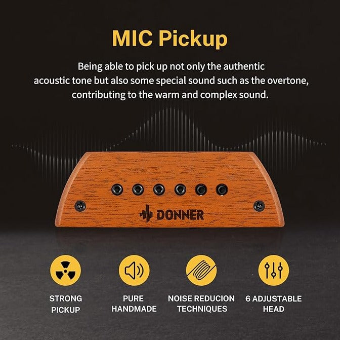 Donner Pastilla Activa Dss-6a Para Bajo Quinto Guitarra Acustica