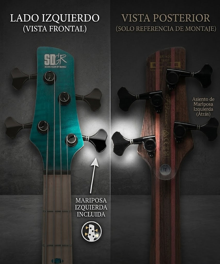 Clavija Individual Gotoh GB707 Cromo - Lado Izquierdo