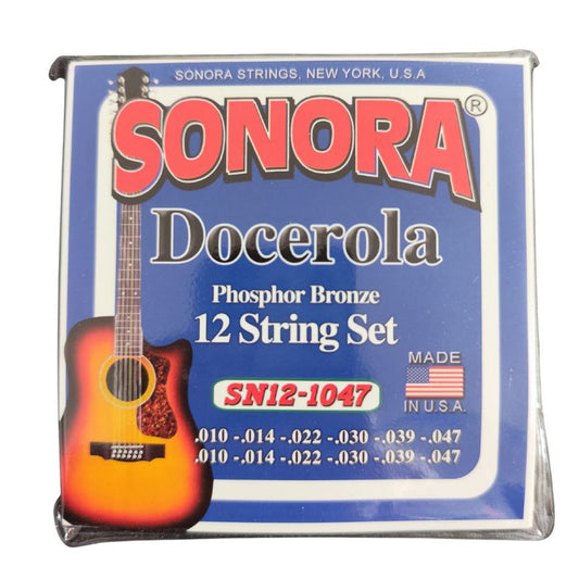 Cuerdas Sonora para Docerola Fosforo de Bronce SN12-1047 | Sonido Brillante y Duradero