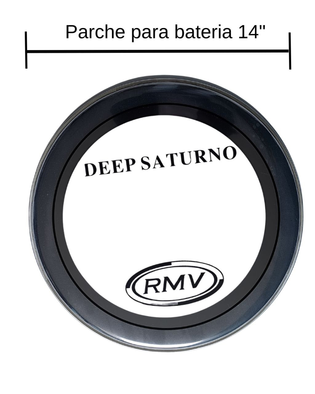 Parche Hidráulico RMV  para Tom de Batería, 14 Pulgadas, Negro, Profesional Drumm tom drum patch