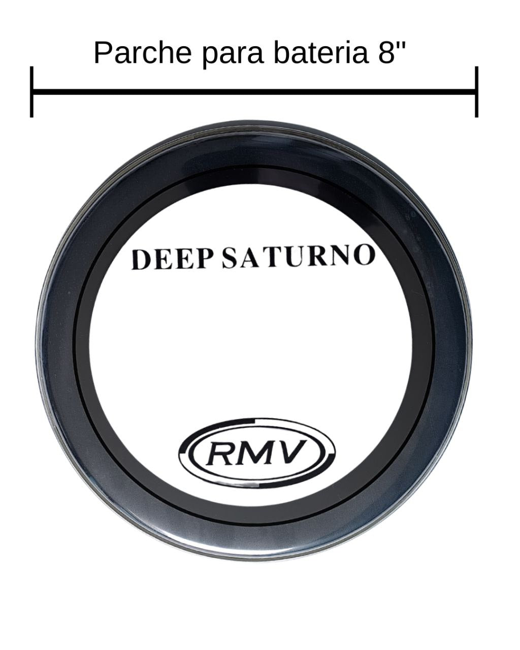 RMV Parche Hidráulico para Tom de Batería, 8 Pulgadas, Negro, Profesional Drumm tom drum patch