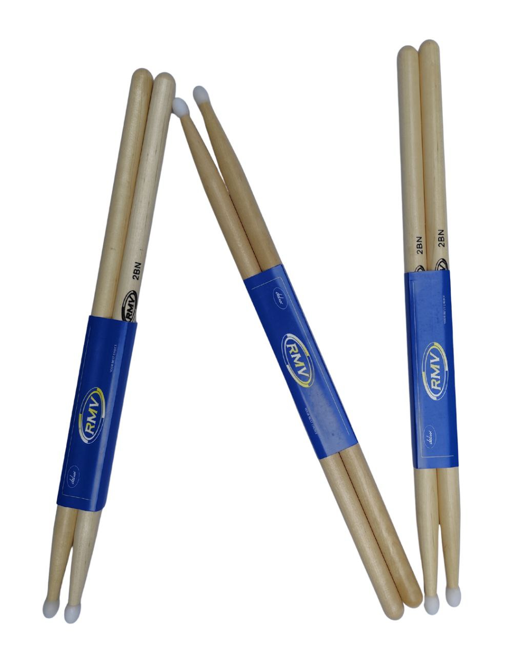Pack 3 Pares De Baquetas Para Batería 2bn Rmv, Natural Natural 2bn