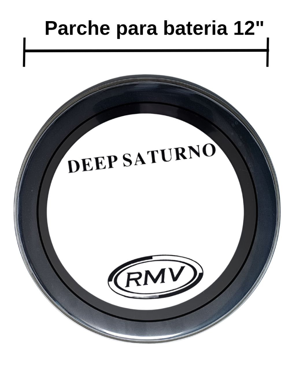 RMV Parche Hidráulico para Tom de Batería, 12 Pulgadas, Negro, Profesional Drumm tom drum patch