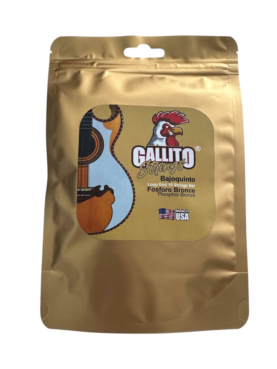 Cuerdas para Bajo Quinto Gallito Strings by Apex Hechas en USA! FABRICADAS EN BRONCE! SET COMPLETO! Encordadura loop end bajo quinto norteño 10 cuerdas