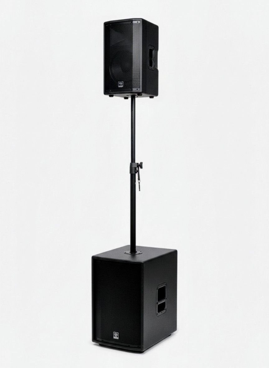 Soundking Tubo de acople, Poste de Soporte, Adaptador de Altavoces para Subwoofer y Bocina Expandible Altura Regulable Reforzado Rosca Universal