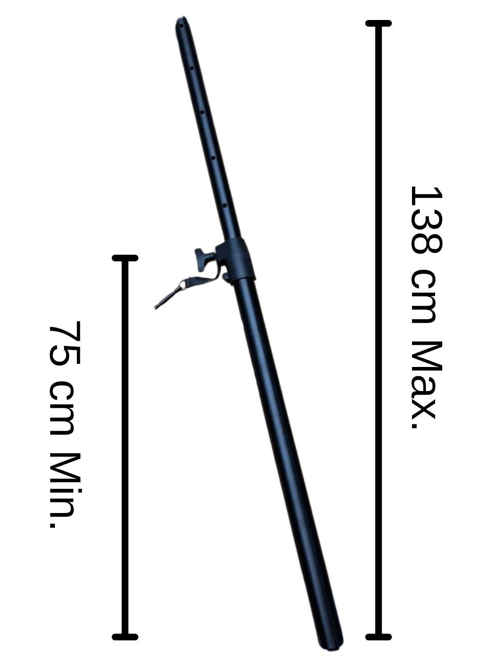 Soundking Tubo de acople, Poste de Soporte, Adaptador de Altavoces para Subwoofer y Bocina Expandible Altura Regulable Reforzado Rosca Universal