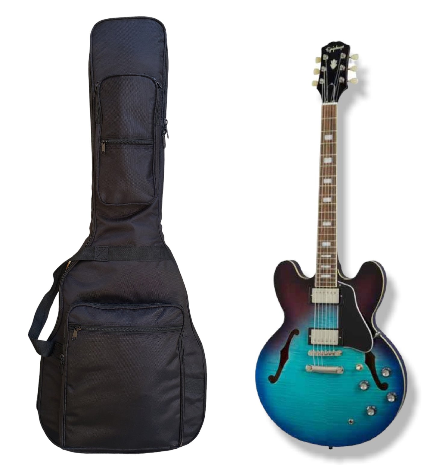 Funda Para Guitarra Electrica 335 Semi Hollow Gipson Ibañez Negro