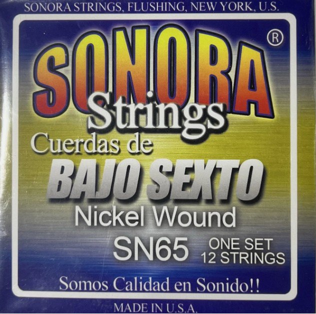 Cuerdas Sonora para Bajo Sexto Níquel SN65 | Tono Potente y Definido