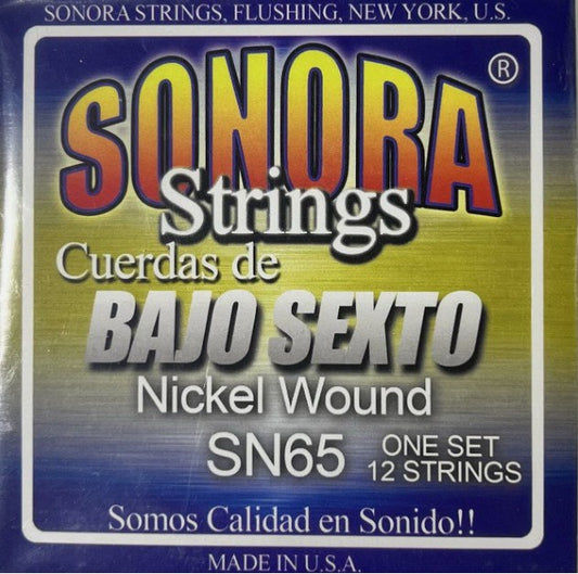 Cuerdas Sonora para Bajo Sexto Níquel SN65 | Tono Potente y Definido